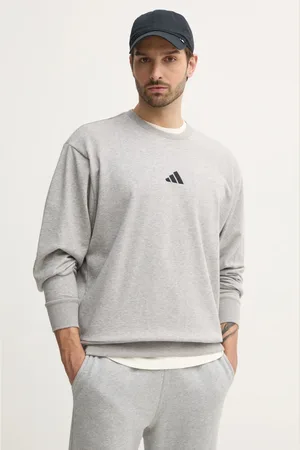 adidas Mikina Feelcozy pánská, barva, melanžová, JE3828
