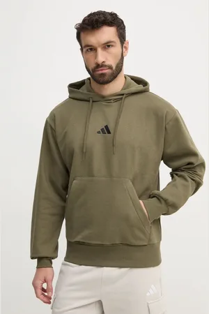 adidas Mikina Feelcozy pánská, barva, s kapucí, hladká, JE3799