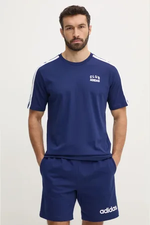 adidas Bavlněné tričko M C COLLE Collegiate tmavomodrá barva, s aplikací, JJ1608