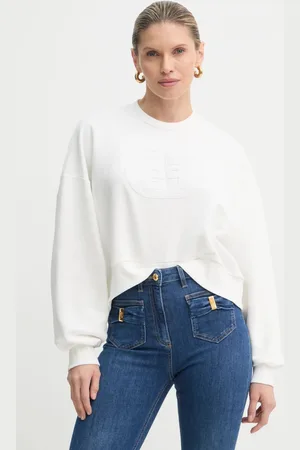 Elisabetta Franchi Mikina dámská, barva, s aplikací, MD00551E2