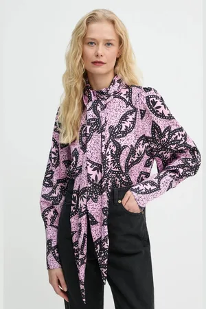 Bruuns Bazaar Košile dámská, barva, regular, s vázaným výstřihem, BBW4262