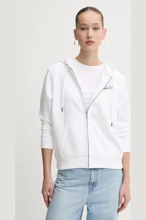 Guess Bavlněná mikina dámská, barva, s kapucí, s potiskem, W5RQ21 K68I4