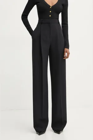 Elisabetta Franchi Kalhoty dámské, barva, jednoduché, high waist, PA08151E2