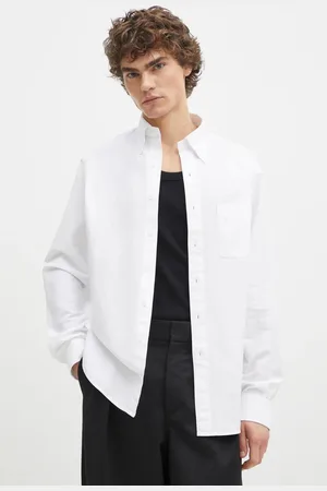 Filippa K Bavlněná košile barva, slim, s límečkem button-down, 31255
