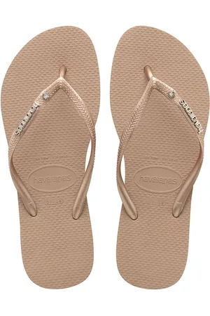 Havaianas Žabky SLIM METAL LOGO AND CRYSTAL dámské, barva, na plochém podpatku, 4129769-3581