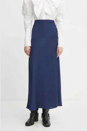 Bruuns Bazaar Sukně tmavomodrá barva, maxi, BBW4296