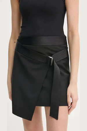 Filippa K Vlněná sukně barva, mini, 31339