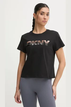 DKNY Bavlněné tričko barva, DP4T1035