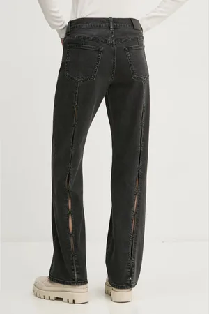 Purple Brand Džíny SLIM STRAIGHT BACK CUT OUT dámské, high waist, D1003-SCBL224