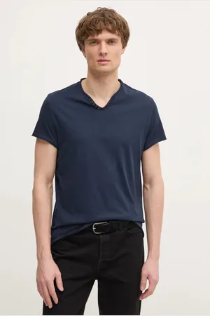 Zadig & Voltaire Bavlněné tričko tmavomodrá barva, JMTN01631