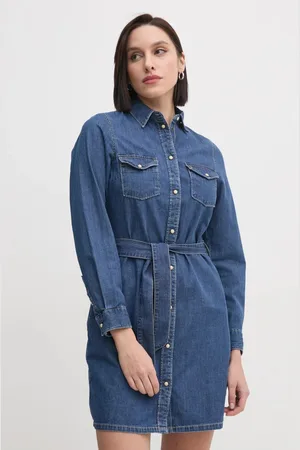 Pepe Jeans Džínové šaty REGULAR DENIM DRESS barva, mini, PL953581HX6