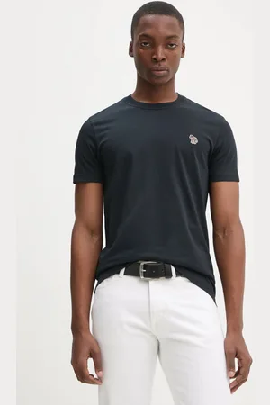 Paul Smith Bavlněné tričko tmavomodrá barva, M2R.010R.KZEBRA