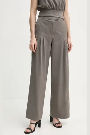 REMAIN Kalhoty s příměsí vlny jednoduché, high waist, 5023221012