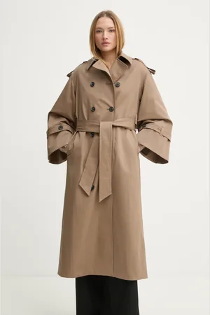 By Malene Birger Trench kabát ALAYA dámský, barva, přechodný, oversize, 103331