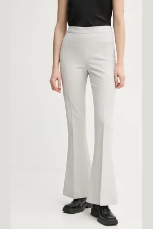 Gestuz Kalhoty s příměsí vlny barva, zvony, high waist, 10909753