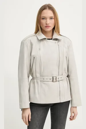 Gestuz Kožená bunda dámská, barva, přechodná, oversize, 10909784