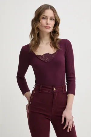 Morgan Body TDOUNIA dámské, vínová barva, odkrytá záda, TDOUNIA