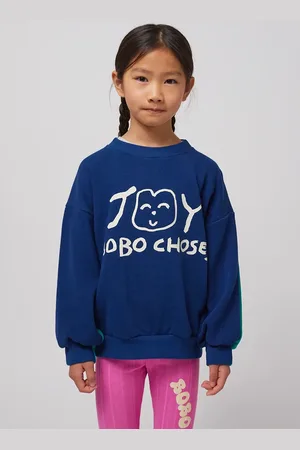 Bobo Choses Dětská bavlněná mikina Smiling tmavomodrá barva, s potiskem, 125AC040