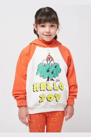 Bobo Choses Dětská bavlněná mikina Hello Joy barva, s kapucí, s potiskem, 125AC044