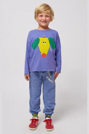 Bobo Choses Dětské bavlněné tepláky barva, s potiskem, 125AC077