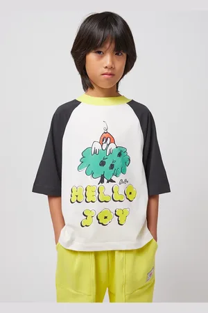 Bobo Choses Dětské bavlněné tričko Hello Joy barva, s potiskem, 125AC016