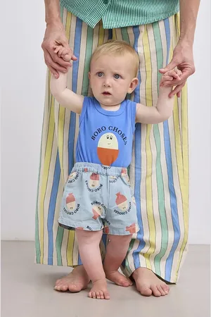 Bobo Choses Dětské bavlněné šortky Morning Egg barva, 125AB048