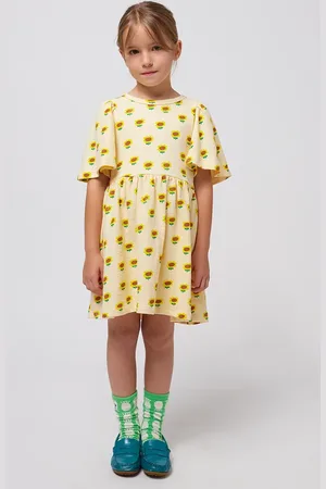 Bobo Choses Dětské bavlněné šaty Sunflower barva, mini, 125AC090