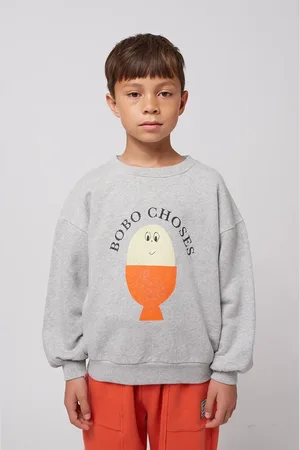 Bobo Choses Dětská bavlněná mikina Morning Egg barva, s potiskem, 125AC034