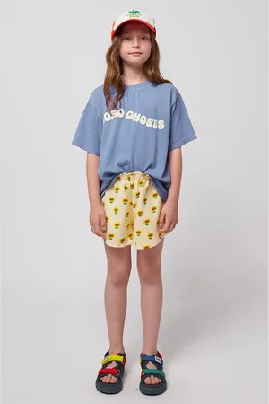 Bobo Choses Dětské bavlněné šortky Sunflower barva, vzorované, 125AC051