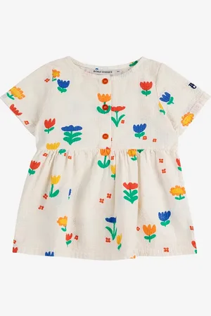 Bobo Choses Dětské bavlněné šaty Garden Party barva, mini, 125AB082