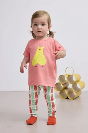 Bobo Choses Bavlněné dětské tričko Hug Me Bear barva, s potiskem, 125AB007