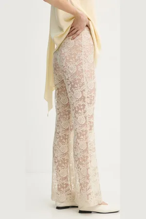 DAY Birger et Mikkelsen Kalhoty Toby dámské, barva, zvony, high waist, DAY65243765