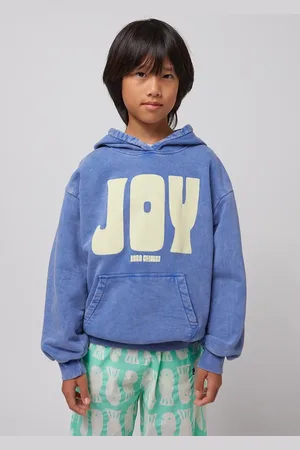 Bobo Choses Dětská bavlněná mikina Joy barva, s kapucí, s potiskem, 125AC045