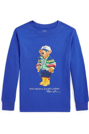 Ralph Lauren Dětské bavlněné tričko s dlouhým rukávem barva, s potiskem, 322883620012