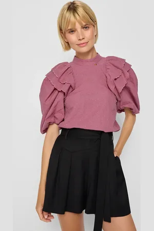 BIZUU Kraťasy KANDYS dámské, barva, hladké, high waist, KANDYS CZARNY