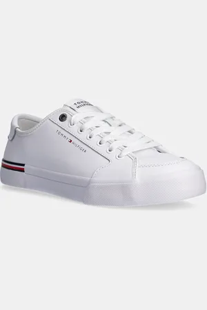 Tommy Hilfiger Kožené sneakers boty CORE CORPORATE VULC LEATHER barva, FM0FM05399