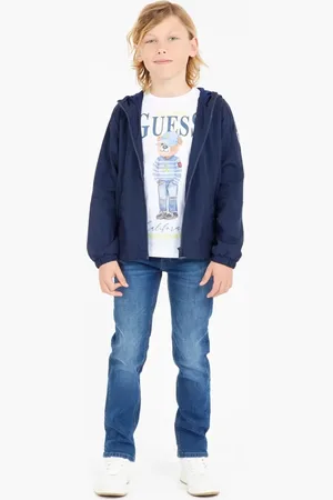 Guess Dětská bunda tmavomodrá barva, L5RL13 WF6Z0
