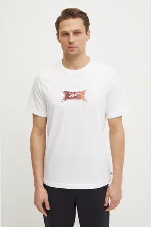 Reebok Bavlněné tričko barva, s potiskem, 100218837