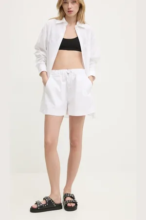 Moschino Kraťasy dámské, barva, hladké, high waist, 0304 3224