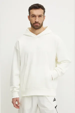 adidas Mikina ALL SZN Luxe pánská, barva, s kapucí, hladká, JJ3641