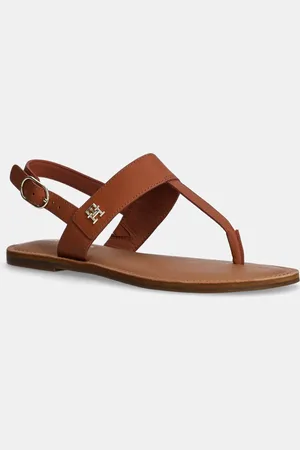Tommy Hilfiger Kožené sandály LEATHER THONG SANDAL dámské, barva, FW0FW08505