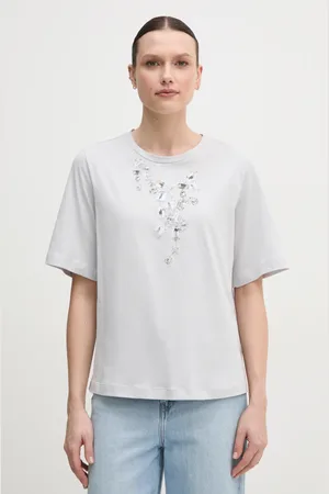 Sisley Bavlněné tričko barva, 3I1XL106R