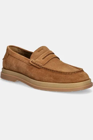 HUGO BOSS Semišové mokasíny Chaol pánské, barva, 50536215