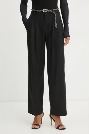 Guess Kalhoty SANCHA dámské, barva, široké, high waist, W5RB68 WGXM2