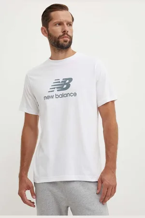 New Balance Bavlněné tričko Essentials Cotton barva, s potiskem, MT41502WT