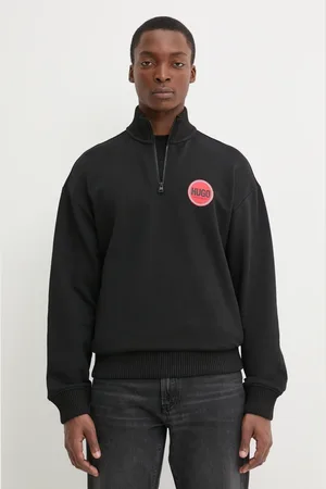 HUGO BOSS Bavlněná mikina pánská, barva, s potiskem, 50530649