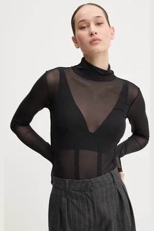 HUGO BOSS Tričko s dlouhým rukávem dámské, barva, s pologolfem, 50534053