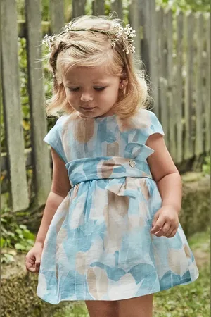 Mayoral Dětské lněné šaty barva, mini, 1909