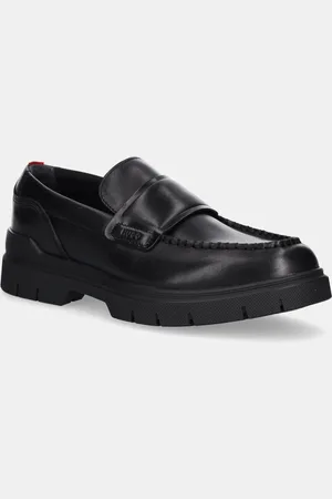 HUGO BOSS Kožené mokasíny Ryan pánské, barva, 50536158
