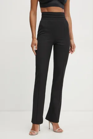 Pinko Kalhoty s příměsí vlny barva, jednoduché, high waist, 104870 A2CN